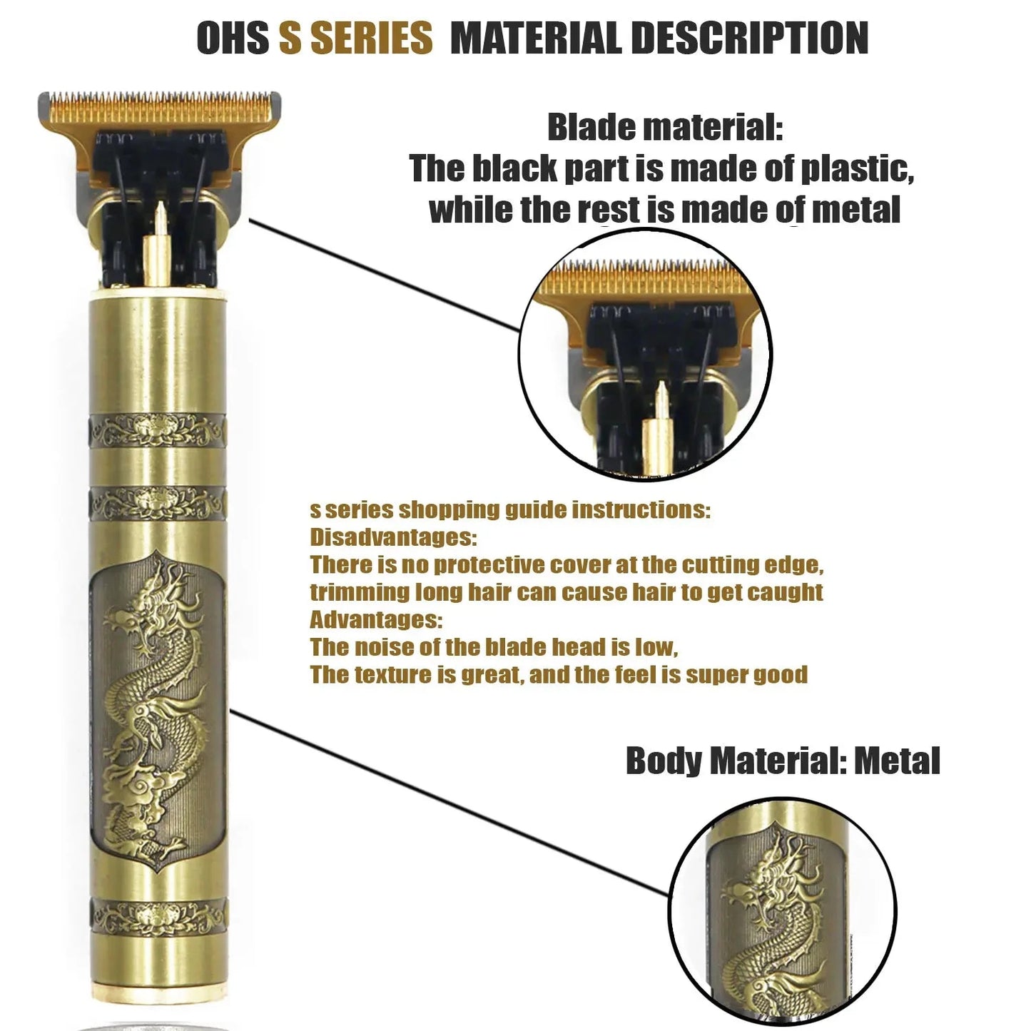 T9 Hair Clipper Repair Beard Shaving Body Hair Trimmer GlowCart