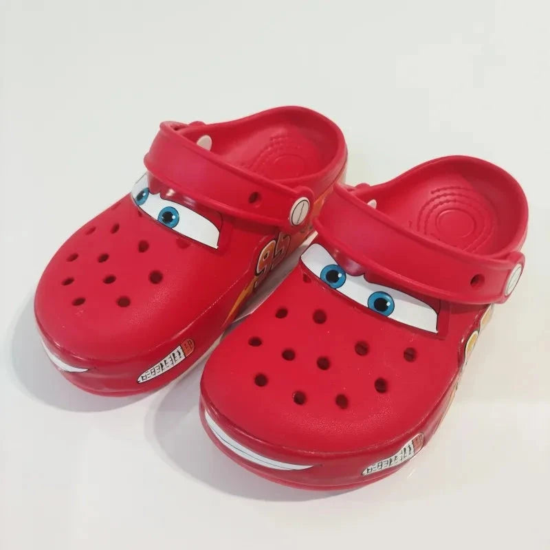 Mcqueens Kawaii Eva Sandals Anime Home Beach Shoes Disney Children Breathable Slippers For Kids Gift Ankle-Wrap Luminous Slipper GlowCart