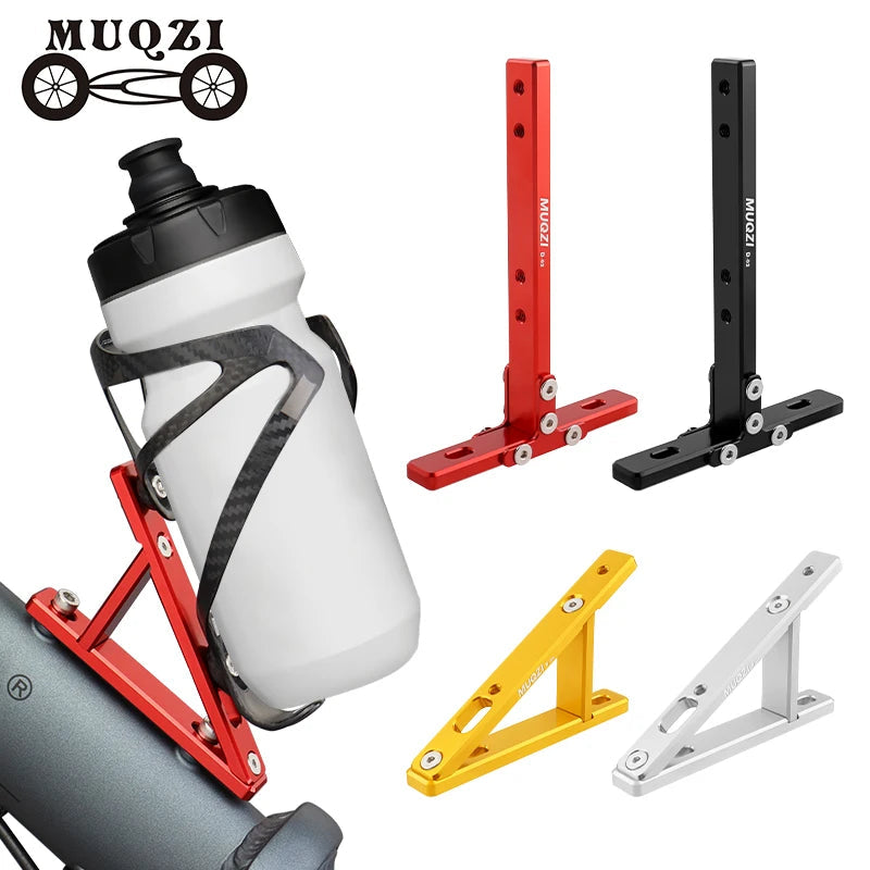 MUQZI Bottle Cage Adapter Folding Bike Water Bottle Cage Mounting Base Adjustable Bottle Mount Holder GlowCart