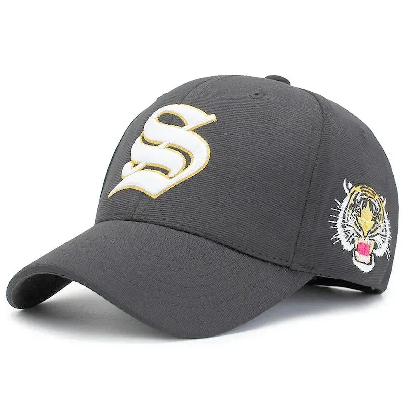 Embroidery Fitted Full Stretch Closed Letters Flexible Cap GlowCart