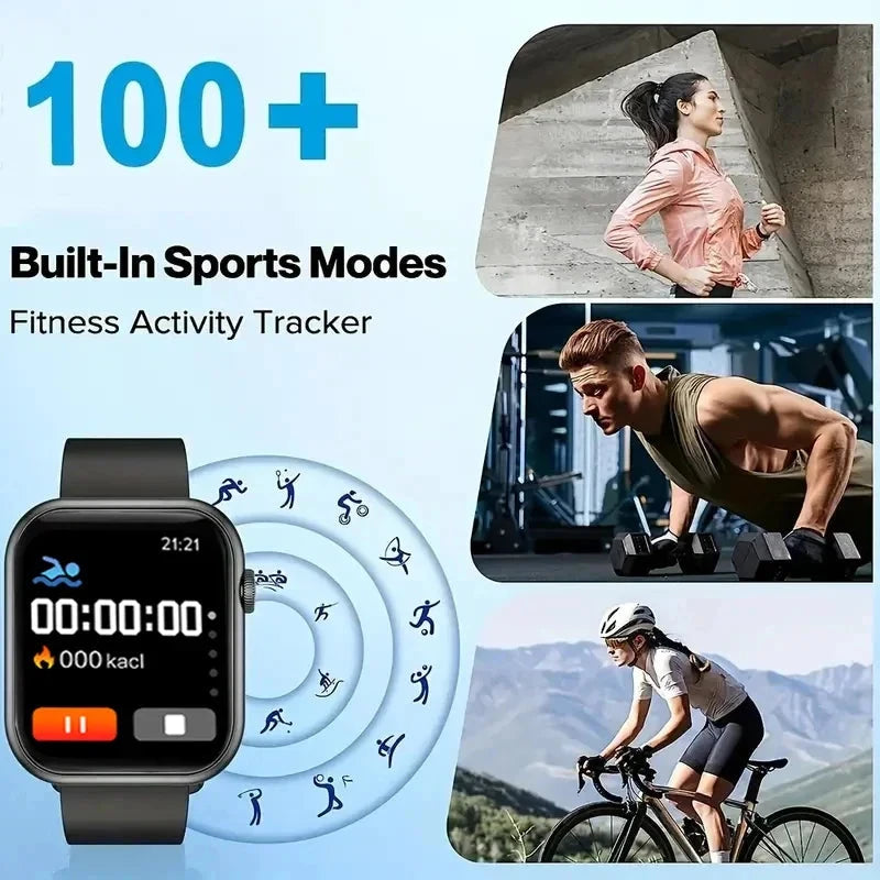 2025 New Smartwatch For Men Android IOS Phone 1.73" Screen GlowCart