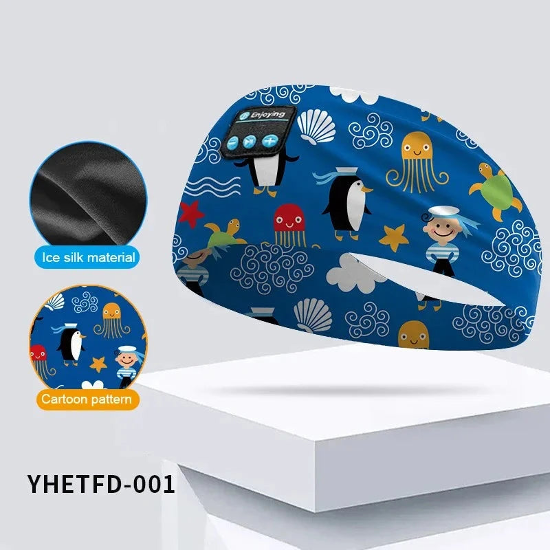 Kids Cartoon Bluetooth Headphones Headband Wireless Sports GlowCart