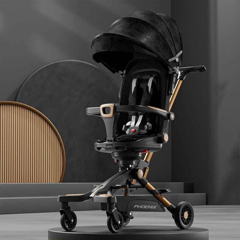 New Baby Stroller multifunction Two-way Sitting and Lying baby pram High view  Portable four wheels stroller children's cart GlowCart