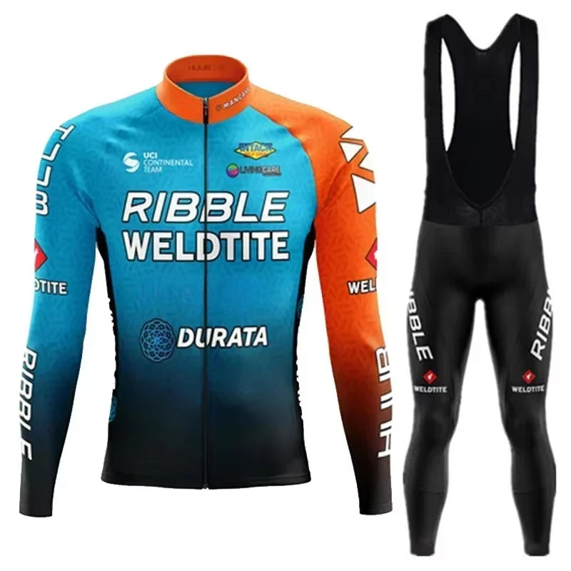 White  Cycling Jersey Set Ribble Weldtite Cycling Clothing Autumn Men Road Bike Shirt Bicycle Tights Mtb Maillot Culotte GlowCart