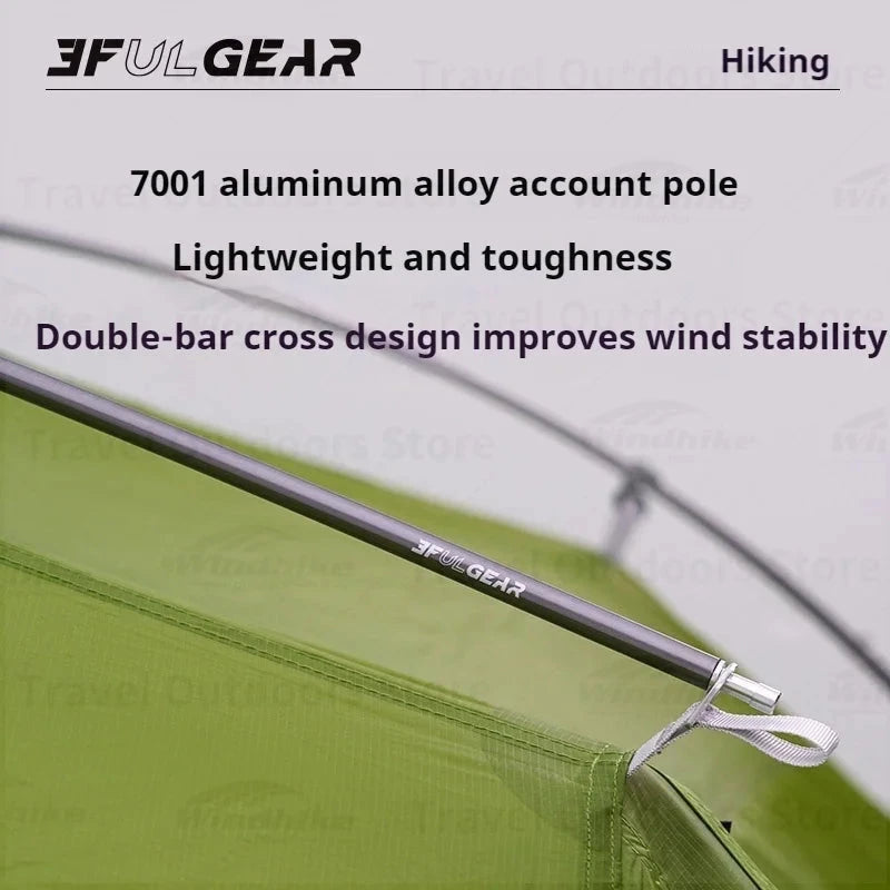 3F UL GEAR Taiji3 Camping Tent Nylon 3 Multi-Person Portable GlowCart