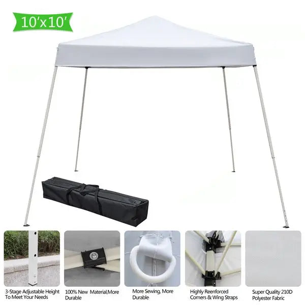 3 x 3M Portable Home Use Waterproof Folding Tent White