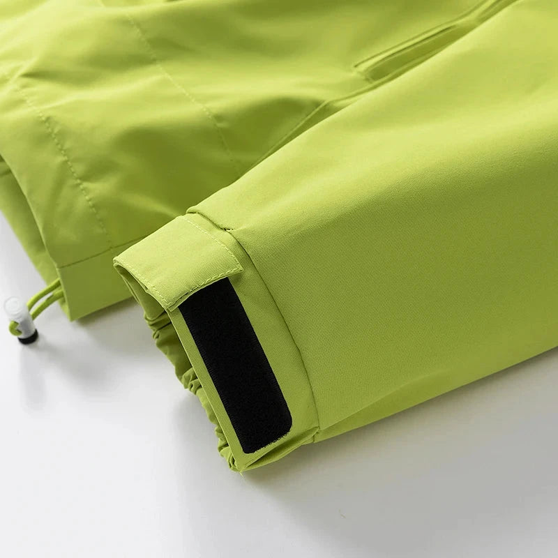 CHRLCK Men's Waterproof Hiking Jacket Green Women Windproof GlowCart