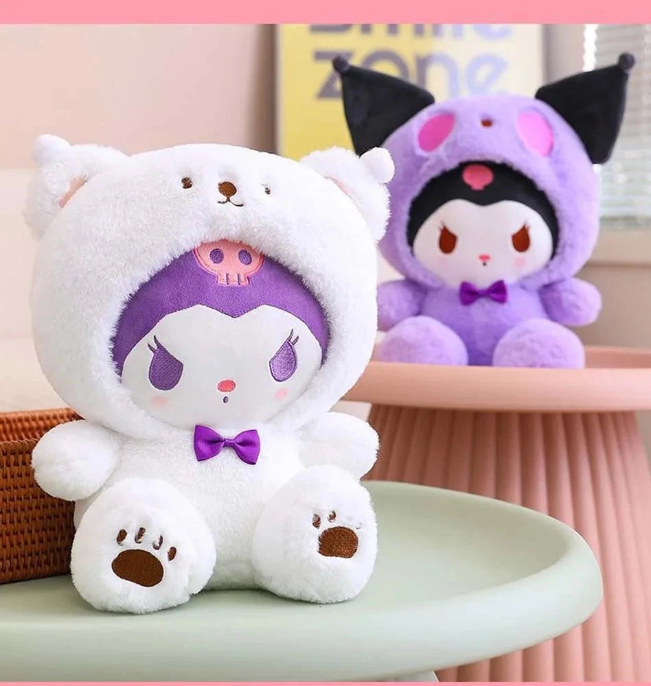 25cm Anime Sanrio Plush Doll Toys  Kawaii Hello Kitty Kuromi GlowCart
