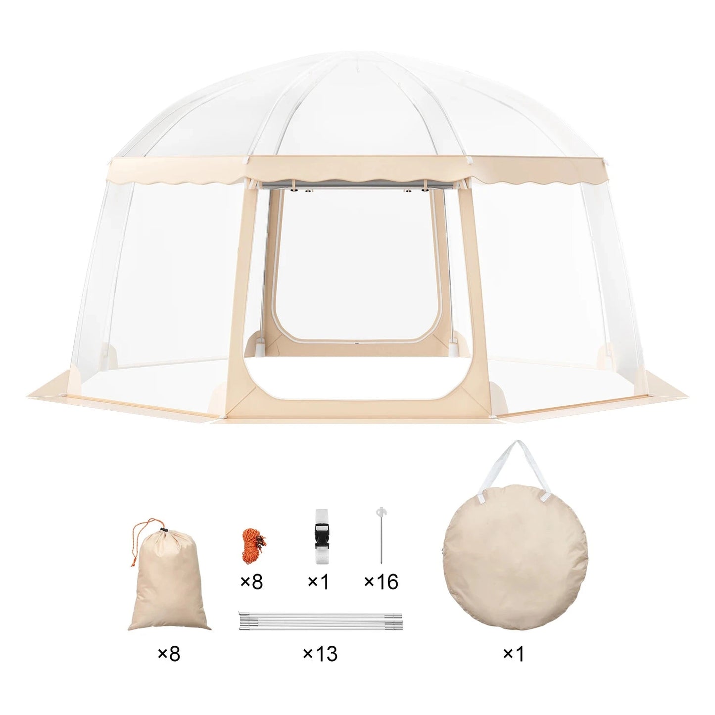 Bubble Tent Pop-Up Weatherproof Sports GlowCart