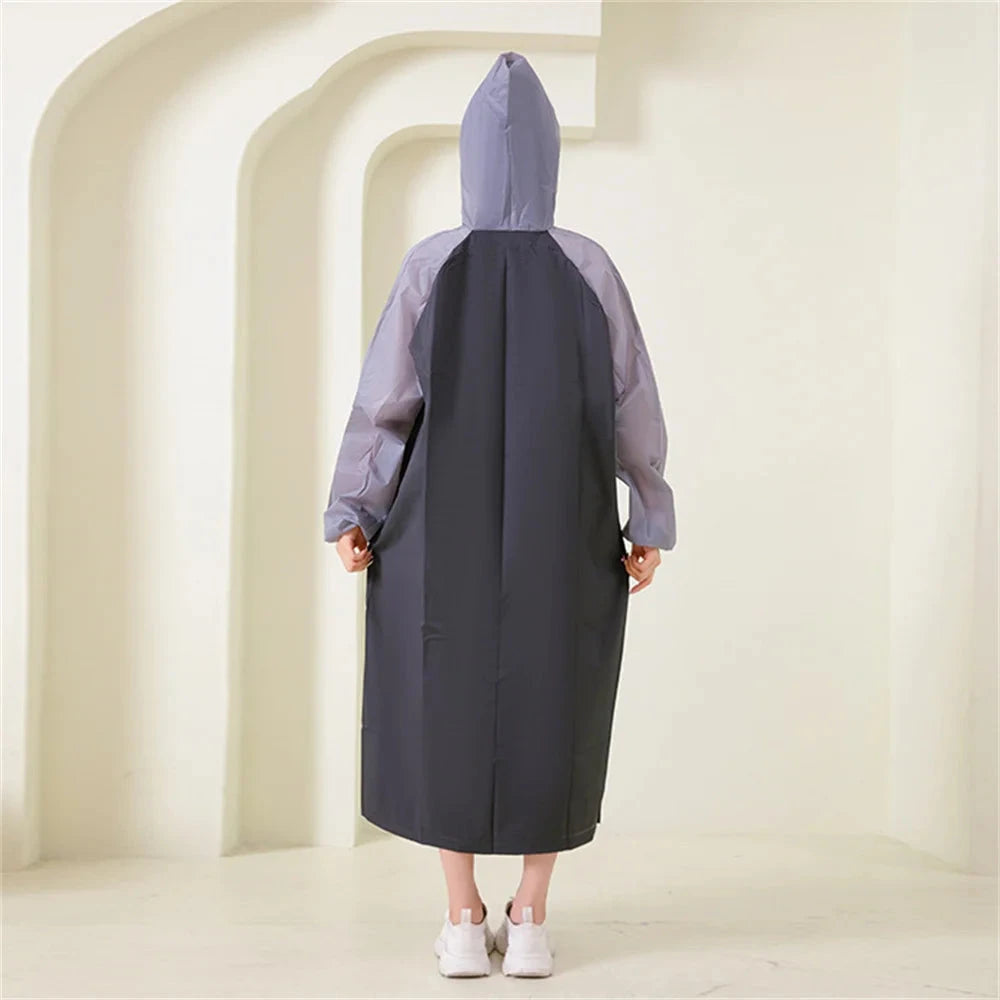 Outdoor Rain Coat Poncho Thicken Adults Long Raincoat Hooded GlowCart