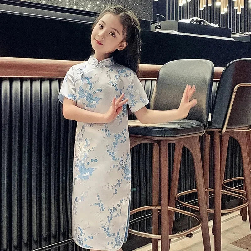 Summer Modern Cheongsam Children Girls Dresses Baby Fashion GlowCart
