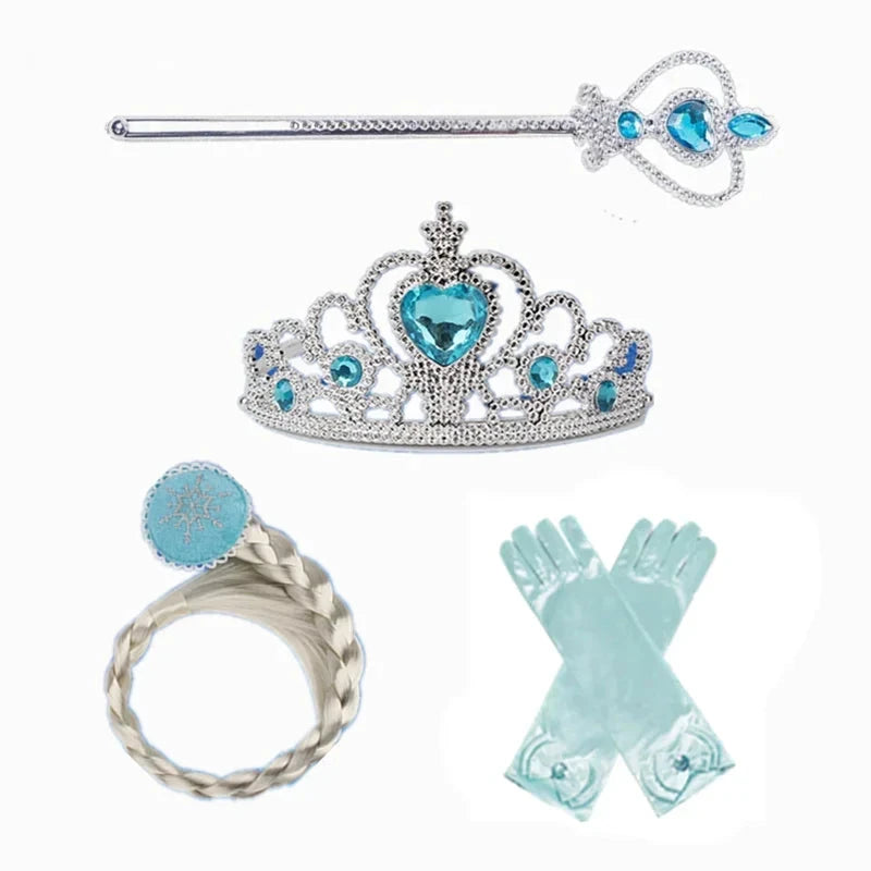 Girls Snow Queen Elsa Kids Costumes for Girl 2025 Carnival GlowCart