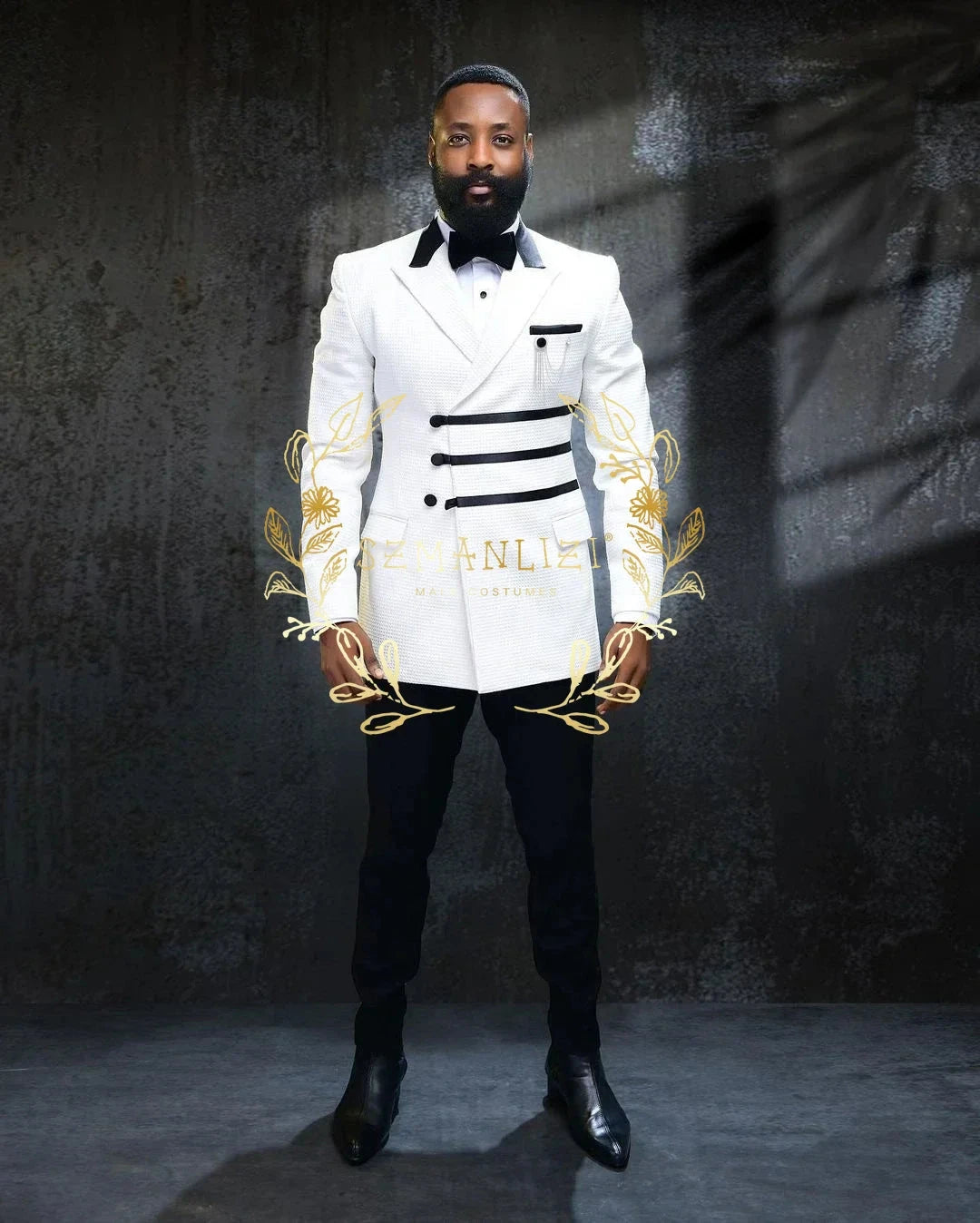 Blazer Sets Plaid Fashion Peaked Lapel Men Wedding Prom GlowCart