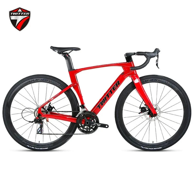 TWITTER 2025 GRAVEL-V3 new 700C off-road gravel carbon fiber road bicycle hydraulic oil disc brake mechanical transmission GlowCart