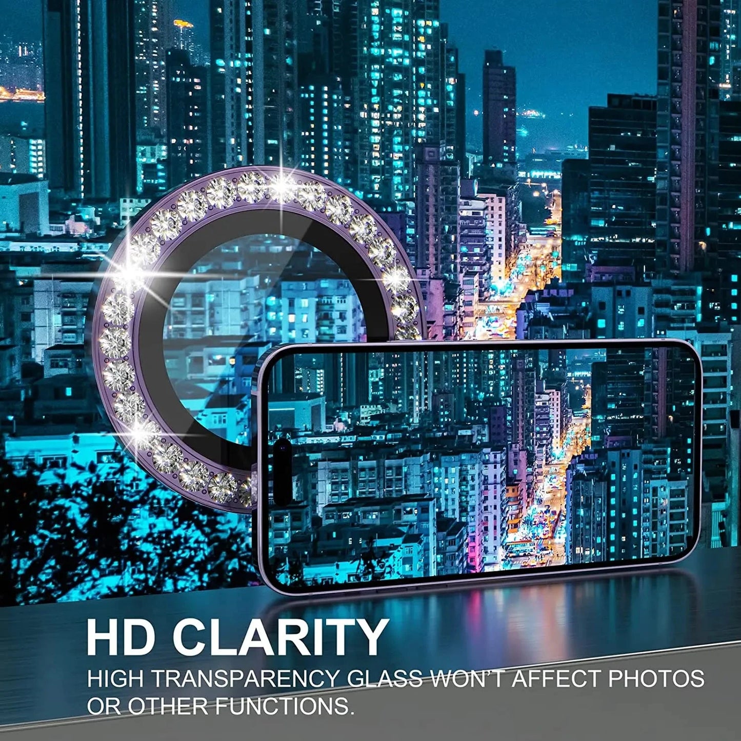 Glitter Diamond Camera Lens Protector Cover for iPhone 16 E GlowCart