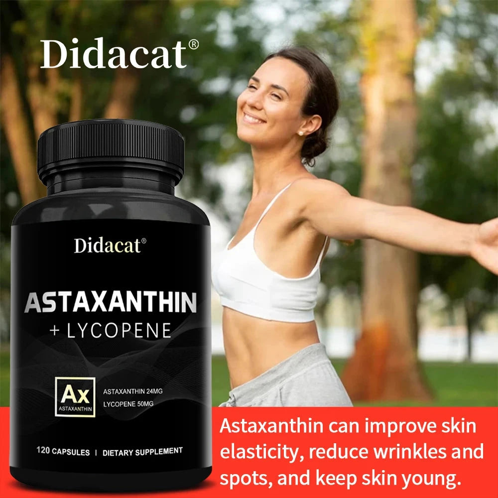 Astaxanthin 24mg + Lycopene 50mg , Natural Antioxidant From GlowCart