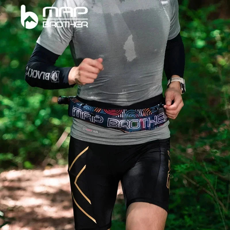 MAP BROTHER W1002 Hydration Running Belt Waist Pack Travel Money Bag Trail Marathon Gym Workout Fitness Mobile Phone Holder Bag GlowCart