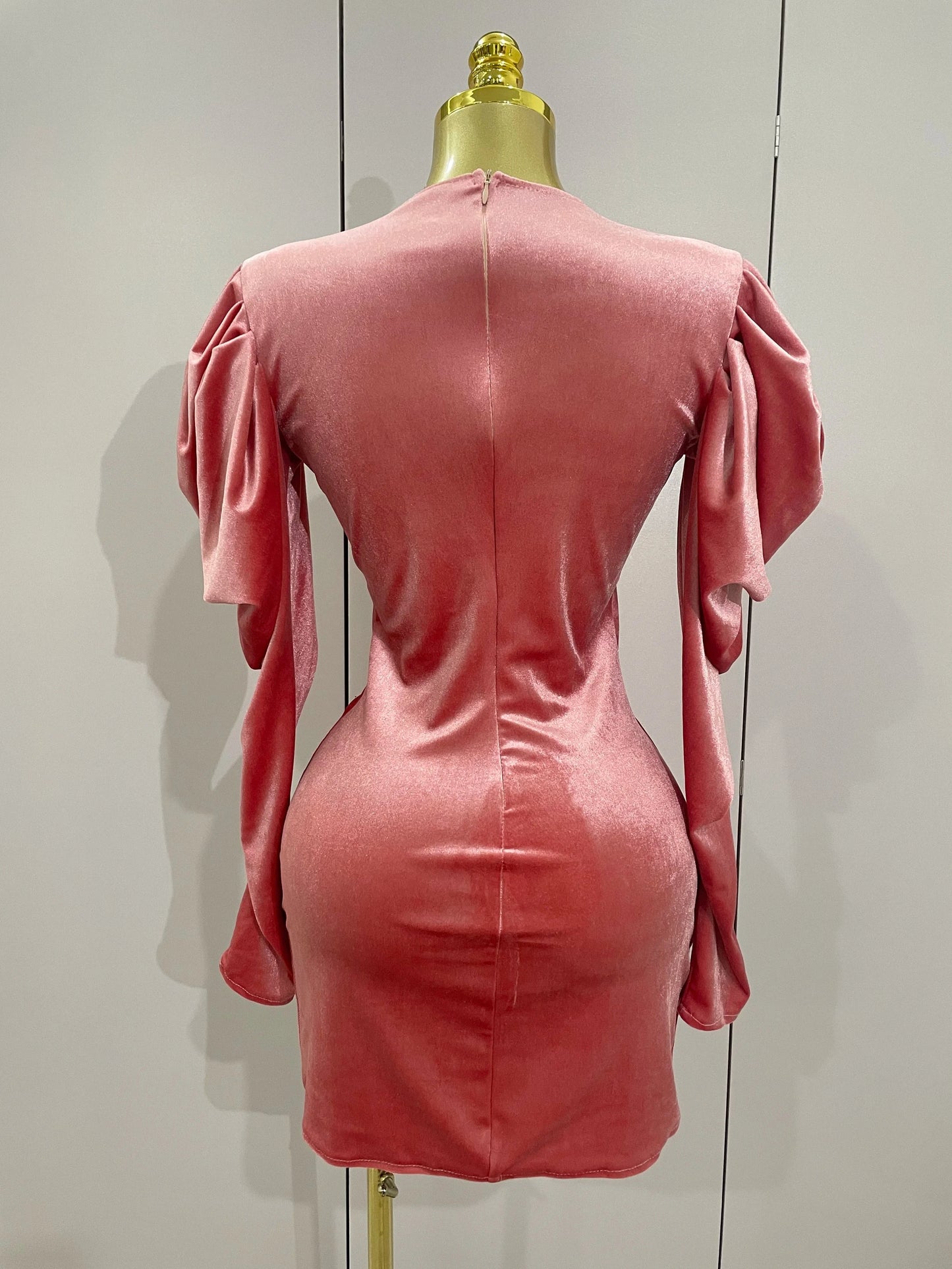 Luxury Sparkly Crystals Sexy Mesh White Velvet Short Dress GlowCart