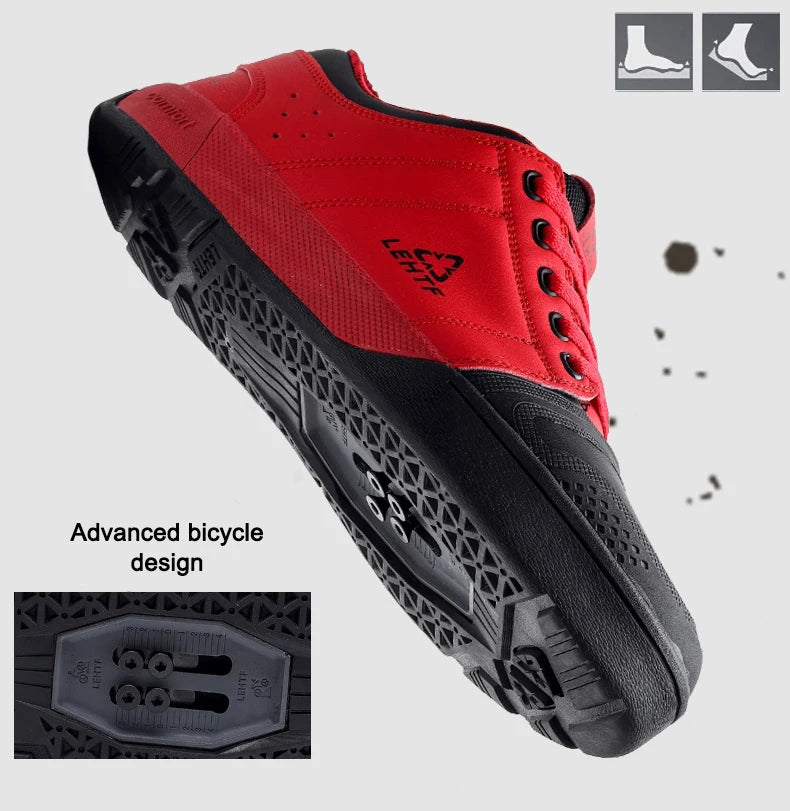 Lockable Cycling Shoes Four Seasons Men Comfortable Breathable Non-slip Hiking Shoes Dirt Bike Sneakers GlowCart