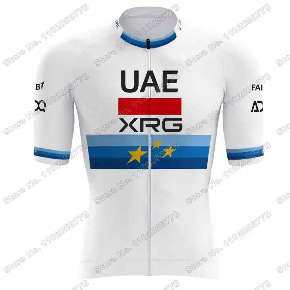 2025 Yellow Pink UAE Team Cycling Jersey Set Slovenia Tadej Pogacar Cycling Clothing Men France TDF Road Bike Suit Bib Shorts GlowCart