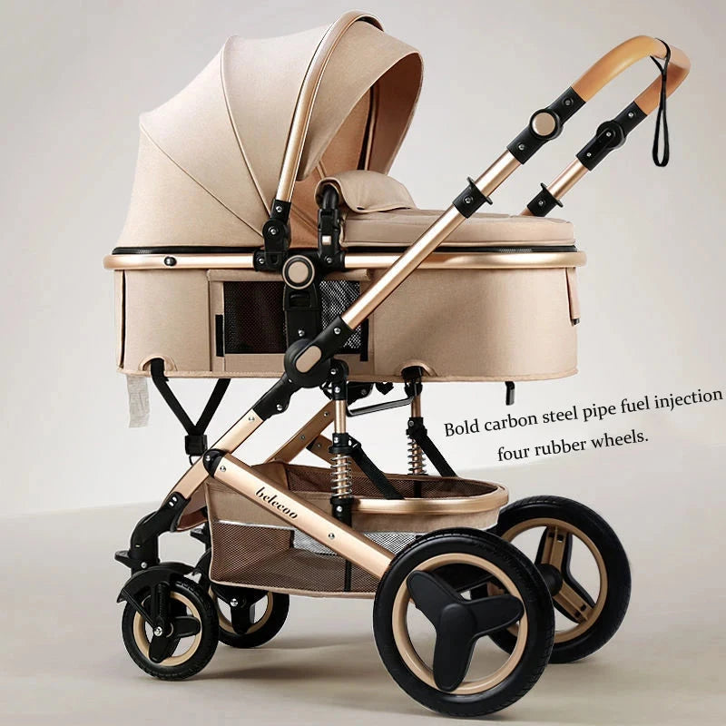 Newborn 2 In 1 Baby Stroller,Luxury high landscape baby carriage,Folding pram,travel Pushchair,baby trolley car,baby strollers GlowCart