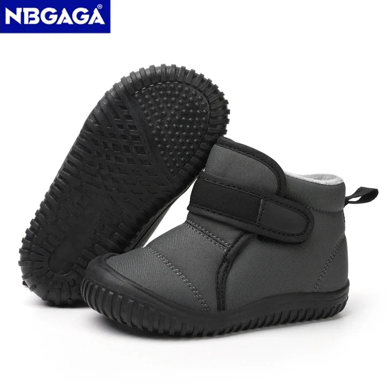 Unisex Kids' Outdoor Anti-slip Winter Snow Boots Warm Plush Toddler Boys Girls Comfortable Walking Shoes Size 19-28 GlowCart