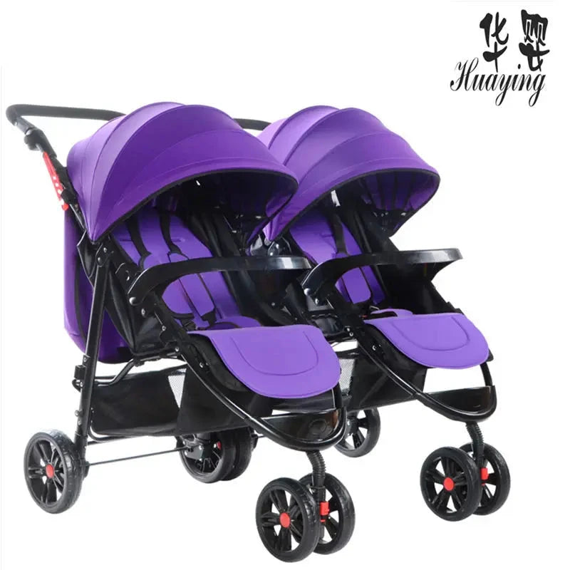 2025 Twin Baby Stroller Separable and Combinable, Foldable Stroller Enlarged and Widened, High-view Baby Stroller GlowCart
