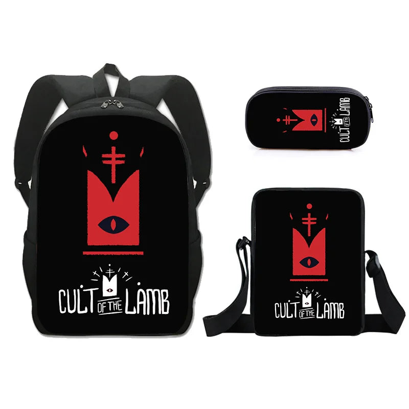 Cartoon Popular cult of the lamb 3D Print 3pcs/Set pupil