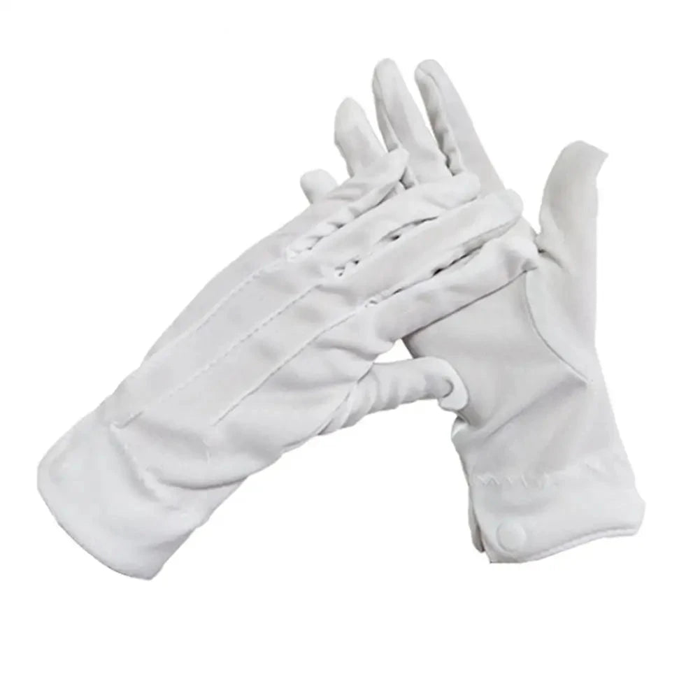 2 pairs Formal Tuxedo Gloves - Nylon Guard Parade Gloves for GlowCart