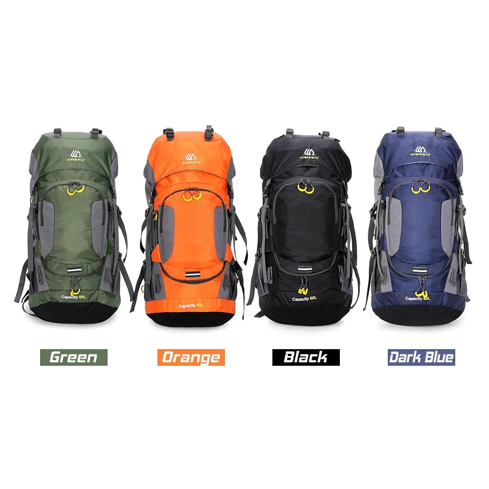 60L Waterproof Hiking Backpack Camping Mountain Climbing GlowCart