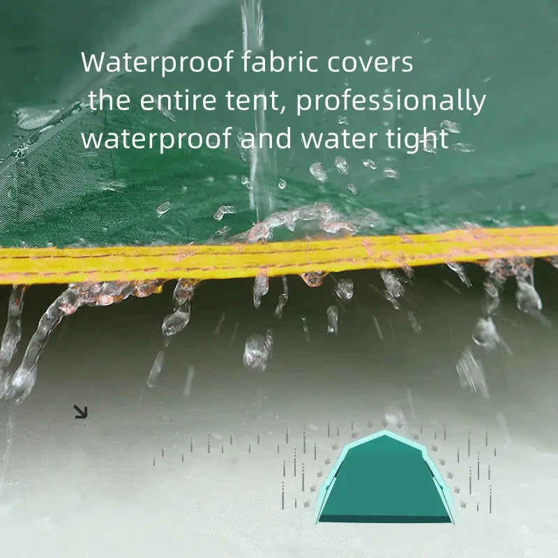 Portable Outdoor Camping Tent, 2-3 People tent, with GlowCart