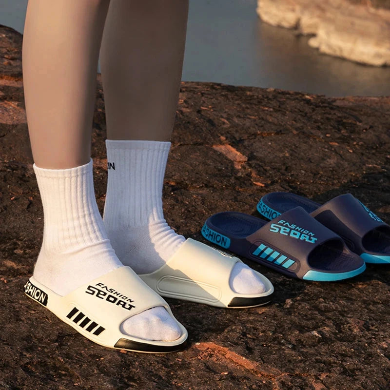 Big Size 48-49 Men Slippers Summer Flat Sole Home Slippers GlowCart