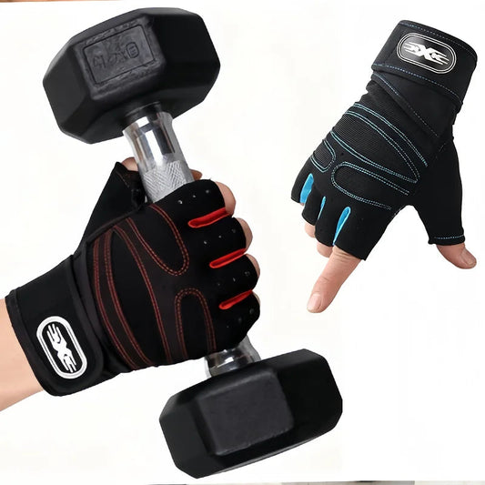 Mountain Road Sports Protective Gloves Half-Finger Breathable Anti-Slip Cycling Fitness Weight Training GlowCart