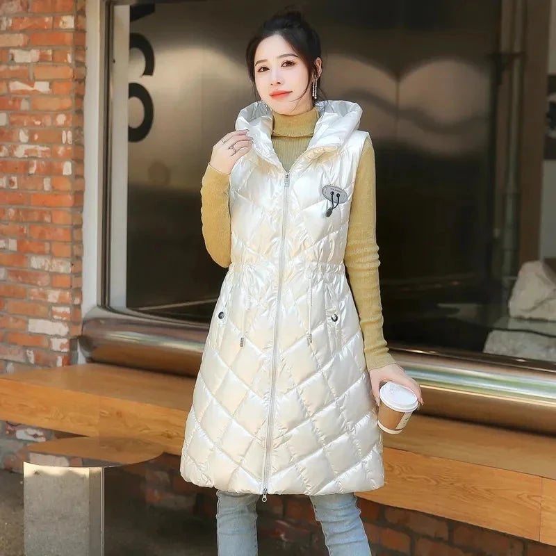 Autumn Winter Women Sleeveless Waistcoat Warm Puffer Jacket GlowCart