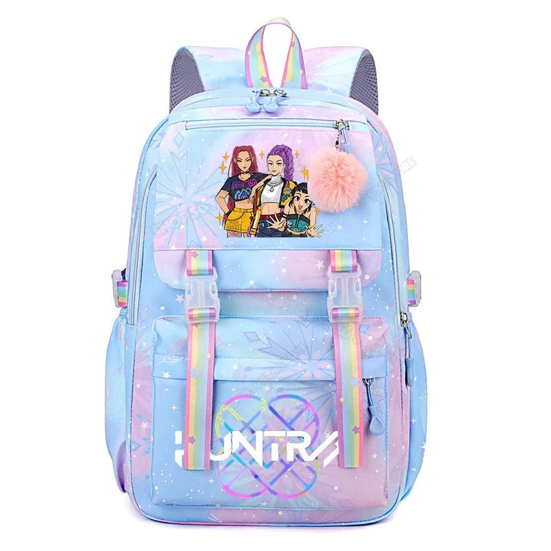 KPop Demon Hunters Backpack High-capacity Kids Knapsacks Movie Music Girl School Schoolbags Cartoon Anime Student Rucksack GlowCart