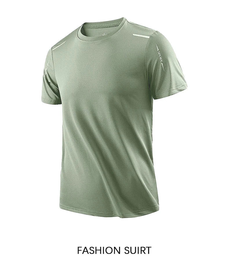 CHRLCK Men's Running Quick Drying T-shirts Breathable Hiking GlowCart
