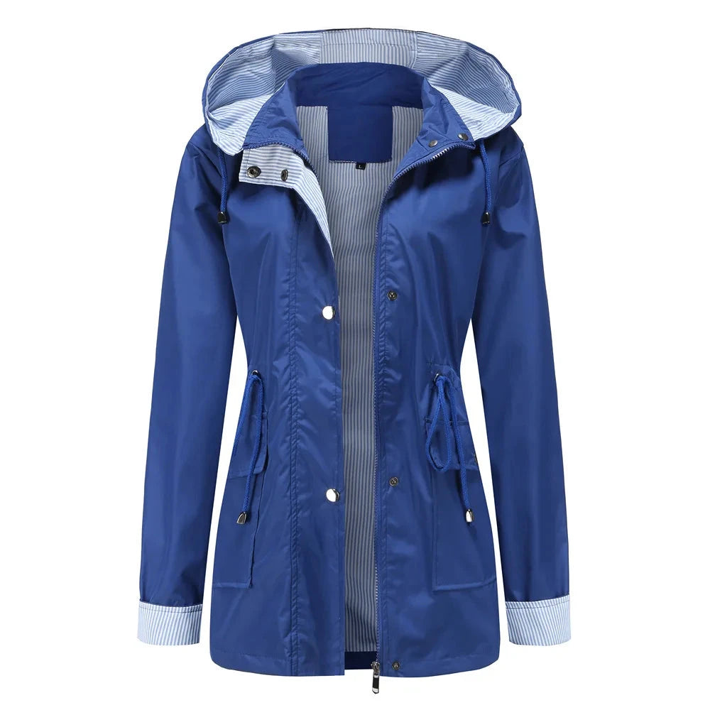 Purple Hooded Jacket for Spring 2025 Women's Office Fashion GlowCart