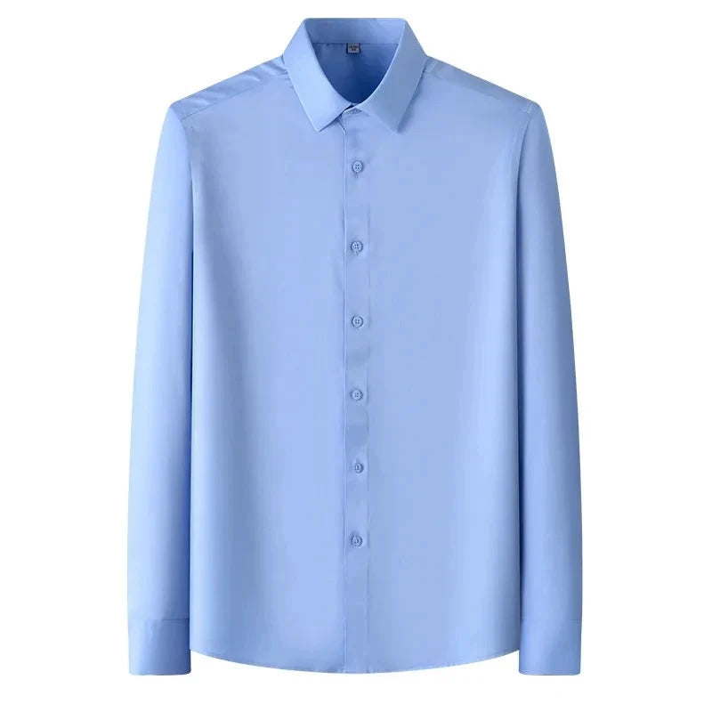 New Anti-Wrinkle Men Shirts Long Sleeve Dress Shirts For Men GlowCart