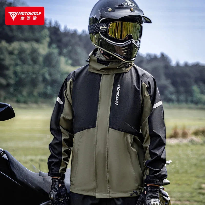 Motorcycle Riding Raincoat Windproof Waterproof Rain Suit GlowCart