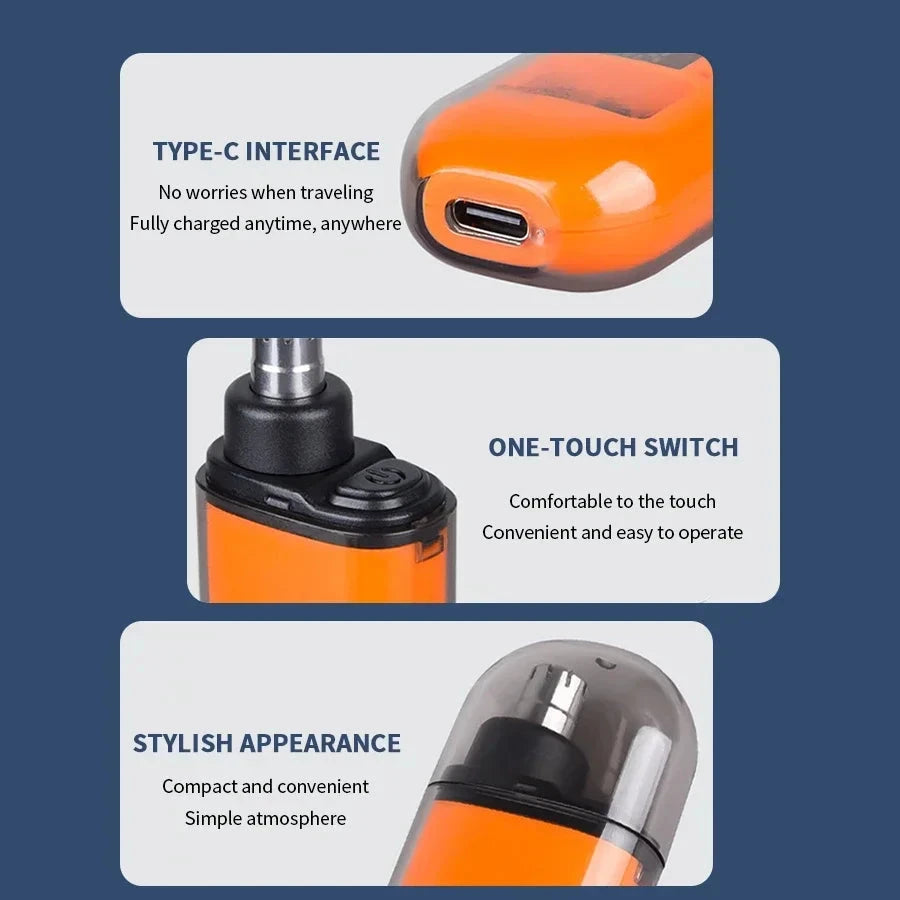 2 In 1 Electric Portable Ear And Nose Hair Trimmer Clipper GlowCart