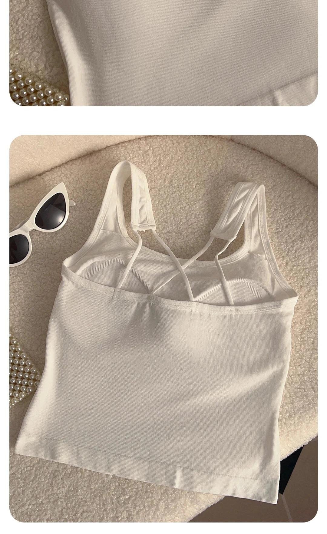 Sanrio HelloKitty Fashion Clothing  Y2K Top with Breast Pad GlowCart