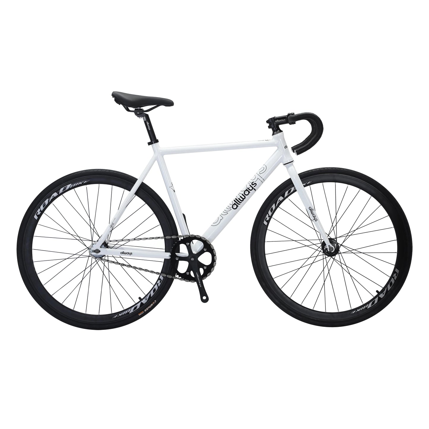 Allways 700C road bike aluminum alloy drop handlebars fixed gear bike rear brake adult bicycle GlowCart