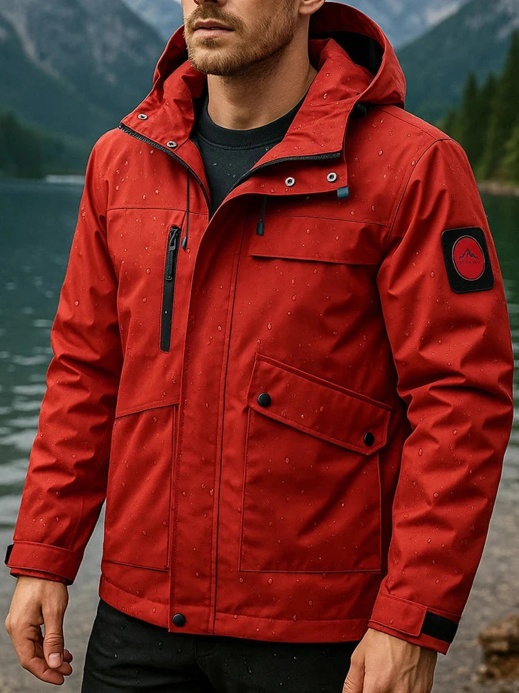 Men's Lightweight Waterproof Rain Jacket Autumn Shell Hooded GlowCart