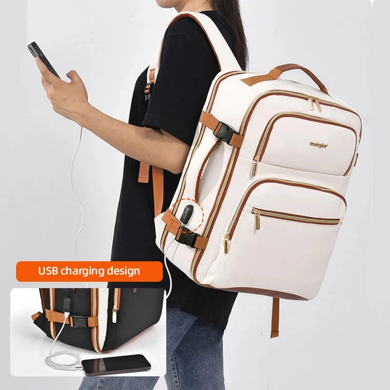 Travel Airplane Backpack Business Laptop 180° Flip-Open GlowCart