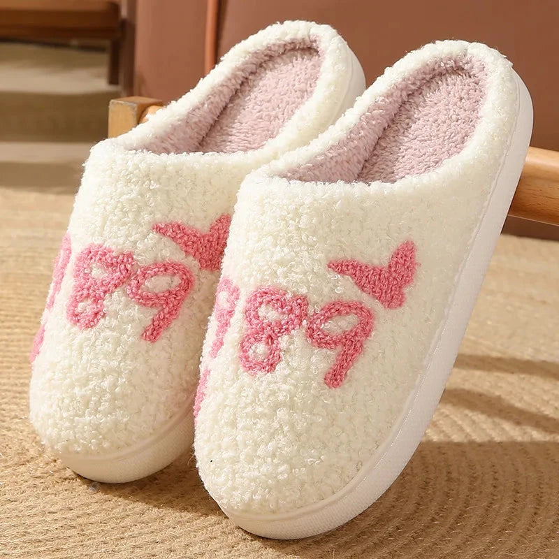 New Winter Lovely Women Slippers Girls Fashion Flowers Home GlowCart