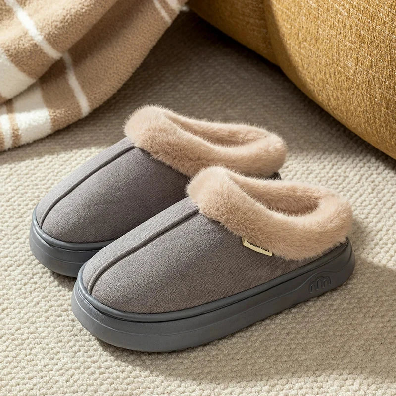 Children's Winter Slippers Indoor Outdoor Anti-slip Thick Sole Warm Comfortable Parent-child Shoes Leisure Snow Boots GlowCart