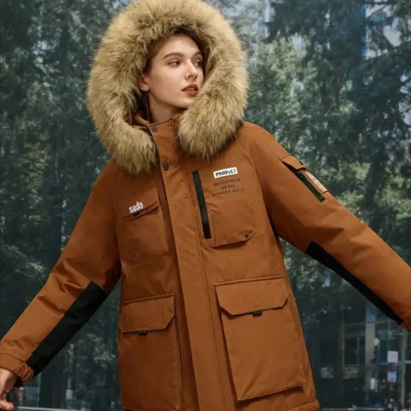 Men's Premium Gray Goose Down Winter Parka - Windproof Cold GlowCart