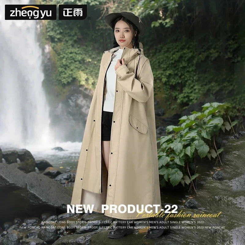 Women's Raincoat Fashionable Full-body Rainproof Men's Adult GlowCart