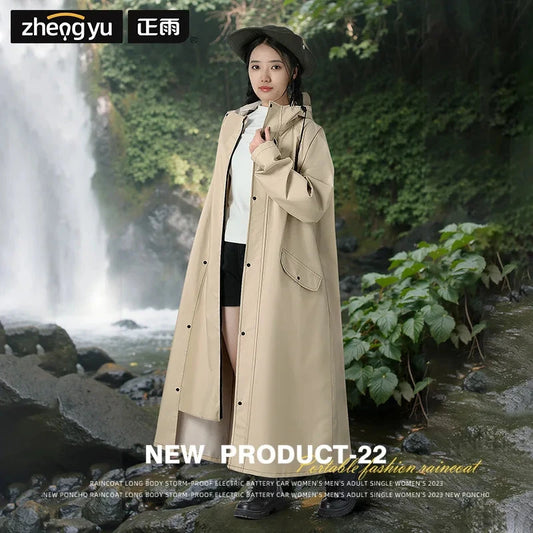 Women's Raincoat Fashionable Full-body Rainproof Men's Adult GlowCart