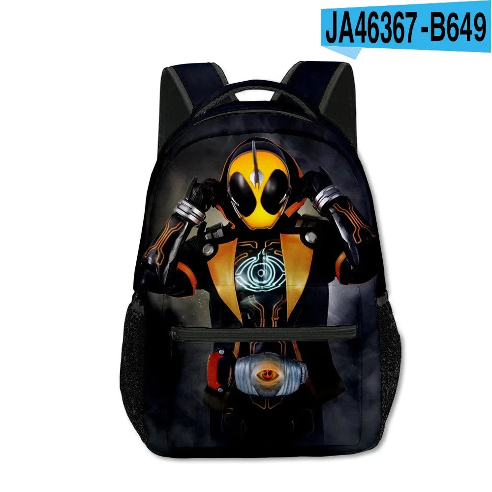 Cartoon Popular Funny Kamen Rider student Bookbag Notebook GlowCart
